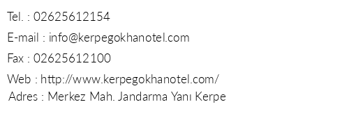 Gkhan Otel telefon numaralar, faks, e-mail, posta adresi ve iletiim bilgileri